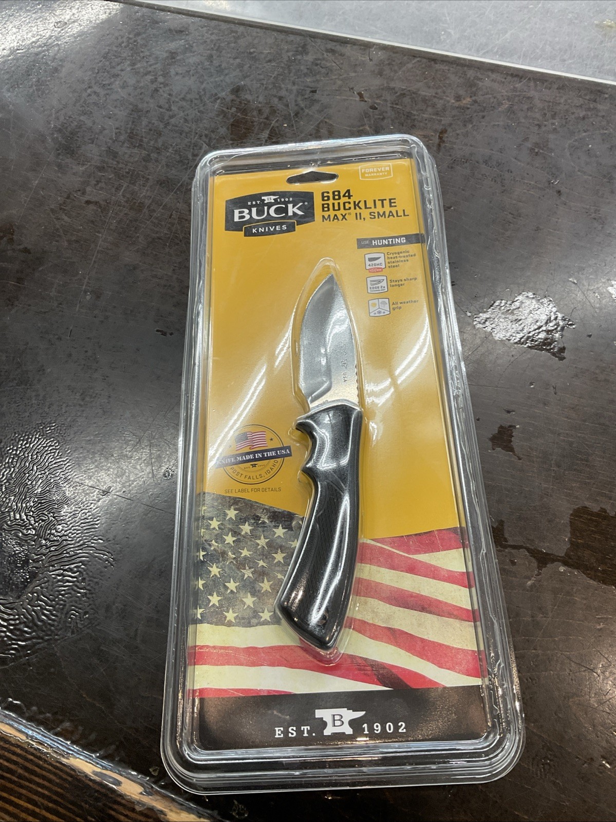 Buck Knives 684 BUCKLITE MAX II, Small Knife w/Sheath #0684BKS-C