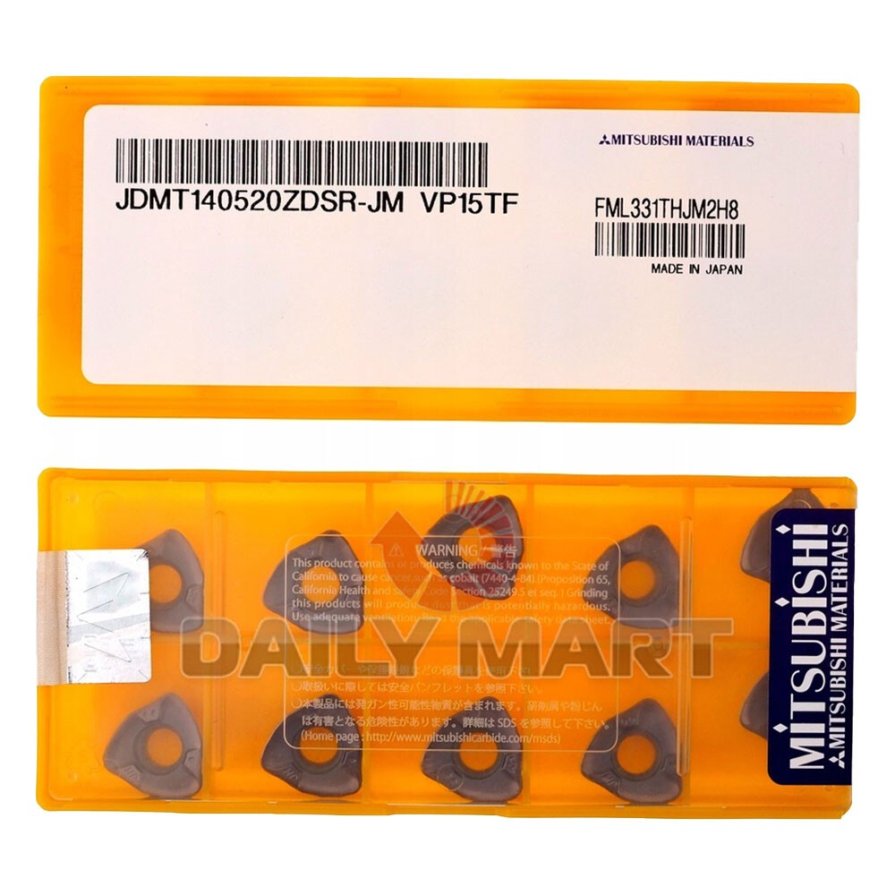 10PCS/New In Box MITSUBISHI JDMT140520ZDSR-JM VP15TF Carbide Inserts