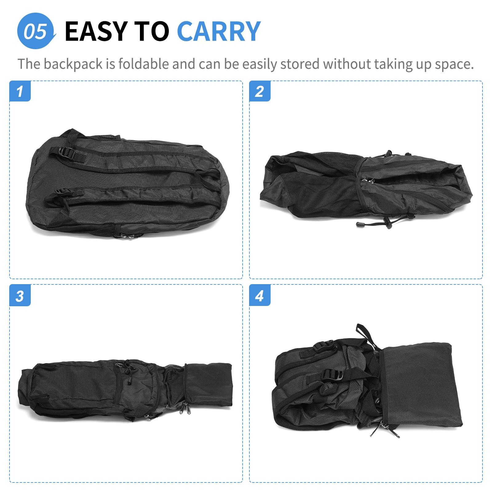 20L Small Hiking Daypack for Women Men, Foldable Packable Backpack, Lightweig