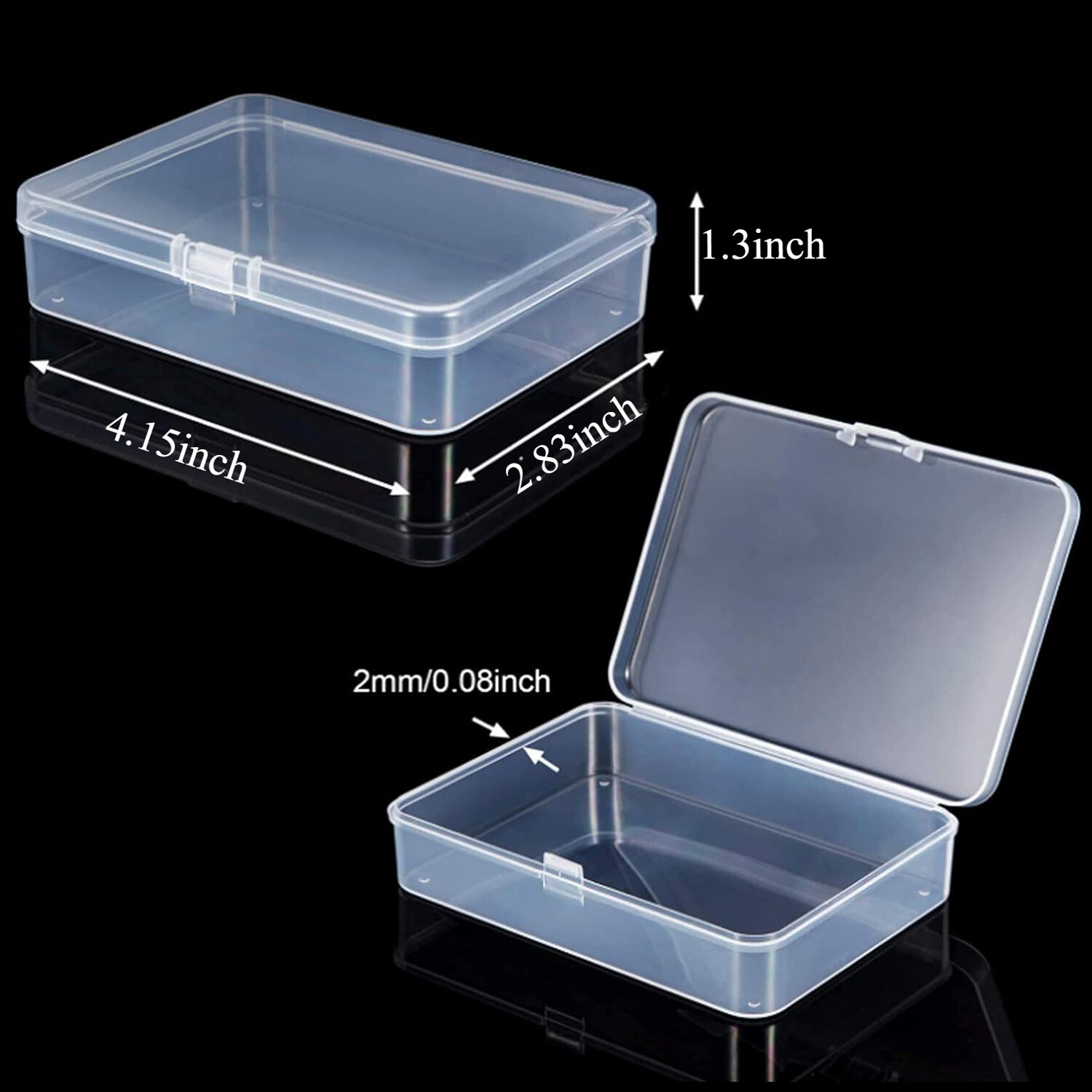 2PC Small Plastic Storage Container Box DIY Coins Screws Jewelry Charms Beads