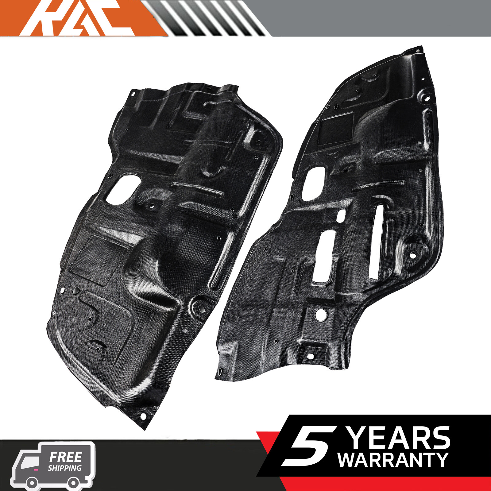 2pcs Left & Right Side Engine Splash Shield For 2002 2003-2006 Toyota Camry