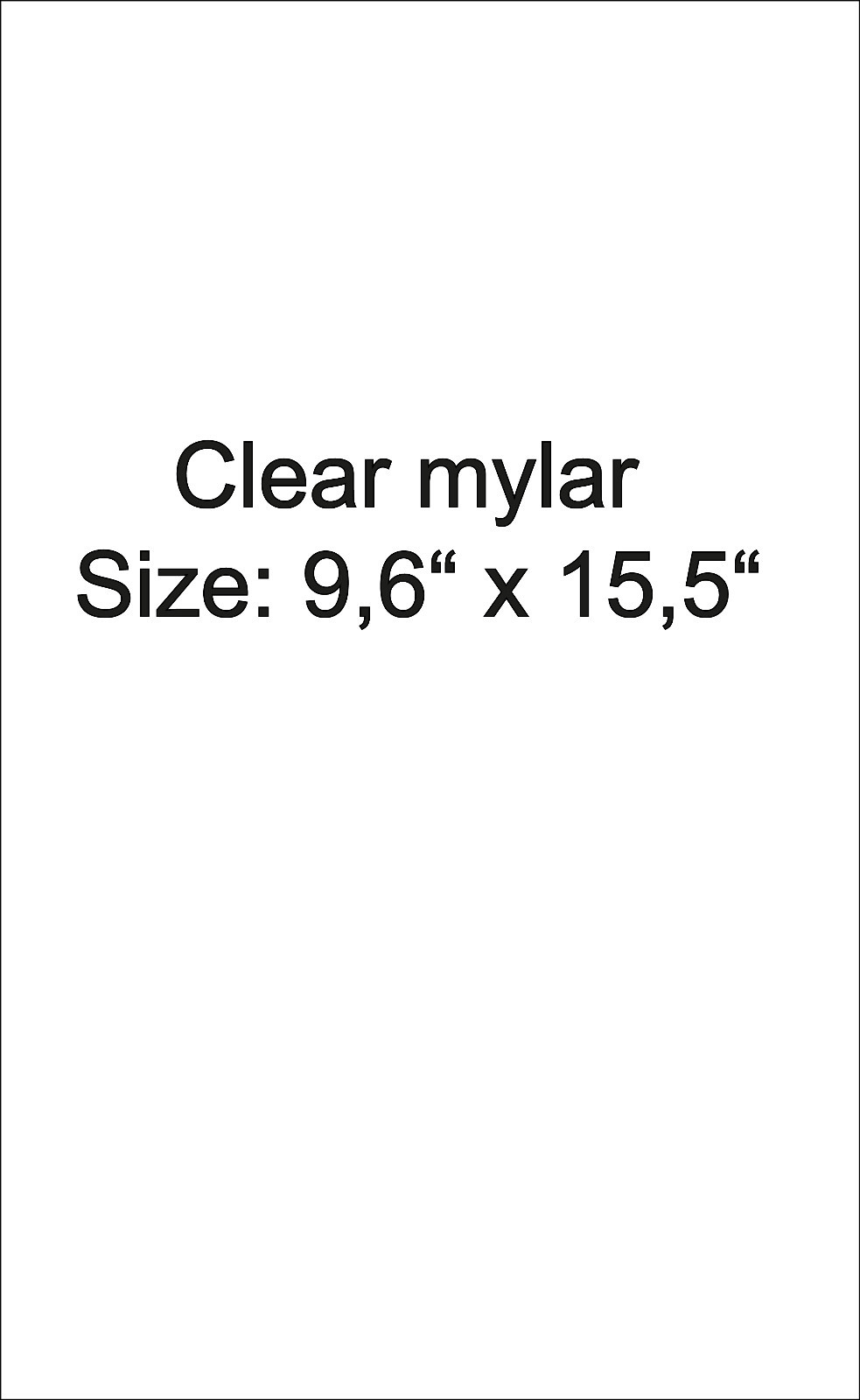 One Sheet of clear mylar (uncutted) - protect you pinball playfield