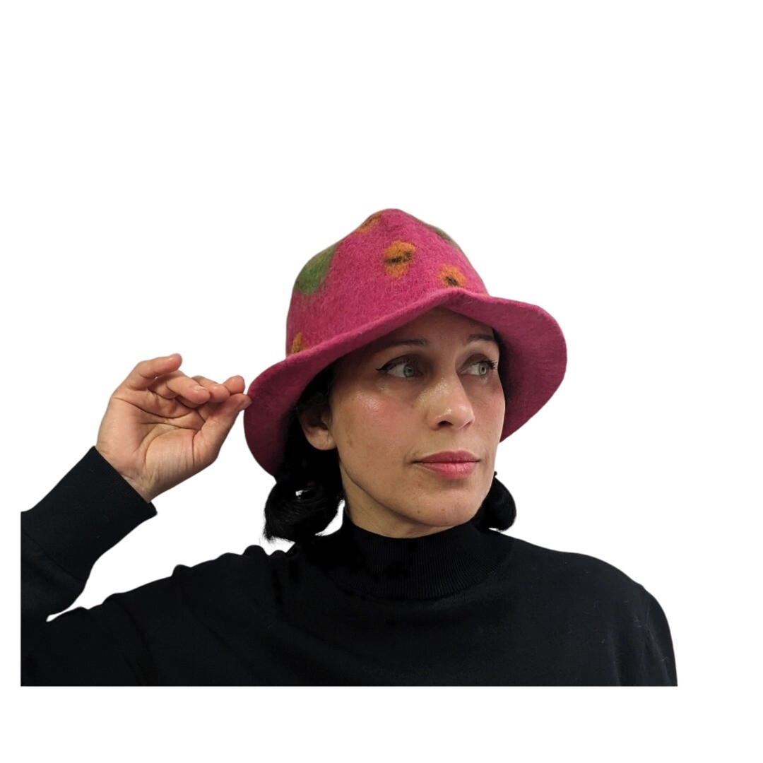 Ethical Pixie Felt Strawberry Wool Festival Funny Fancy Dress Adult Pink Hat N97