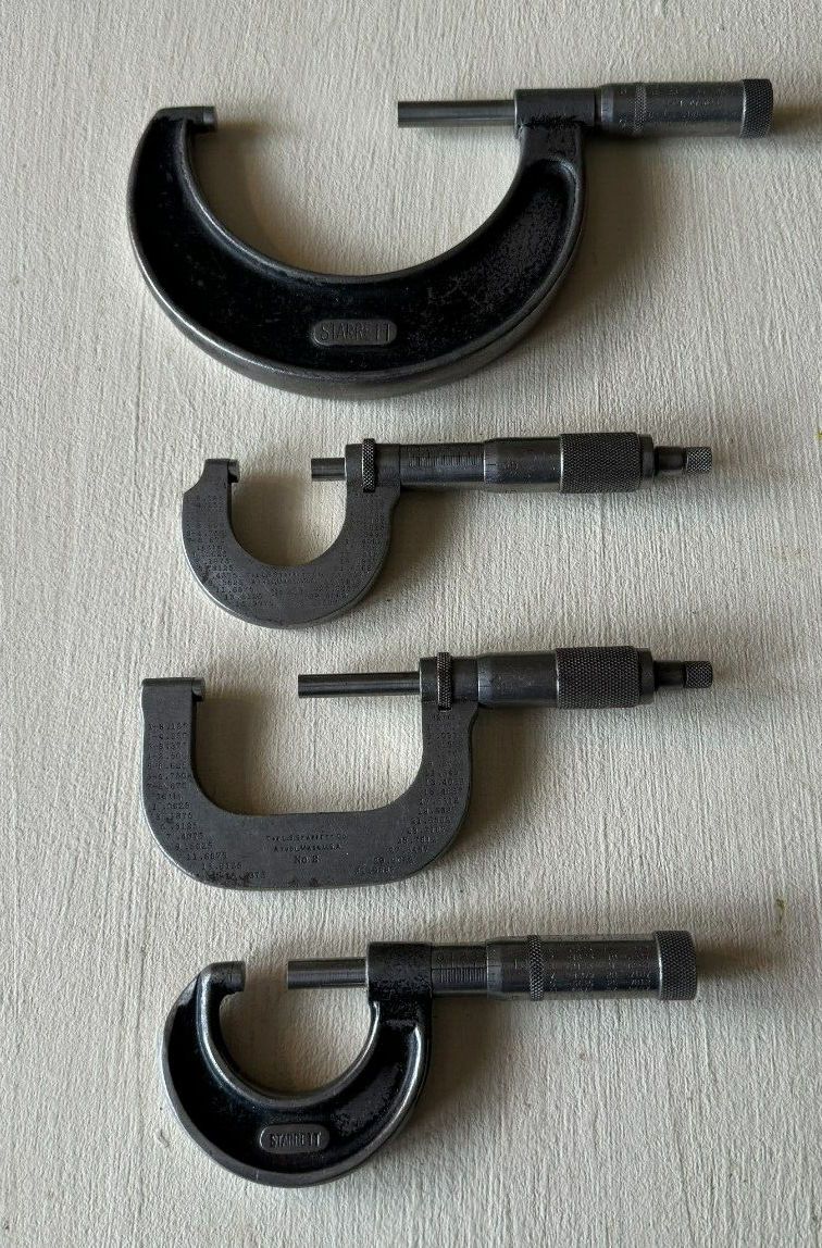 As Is Starrett Outside Micrometer Set Lot