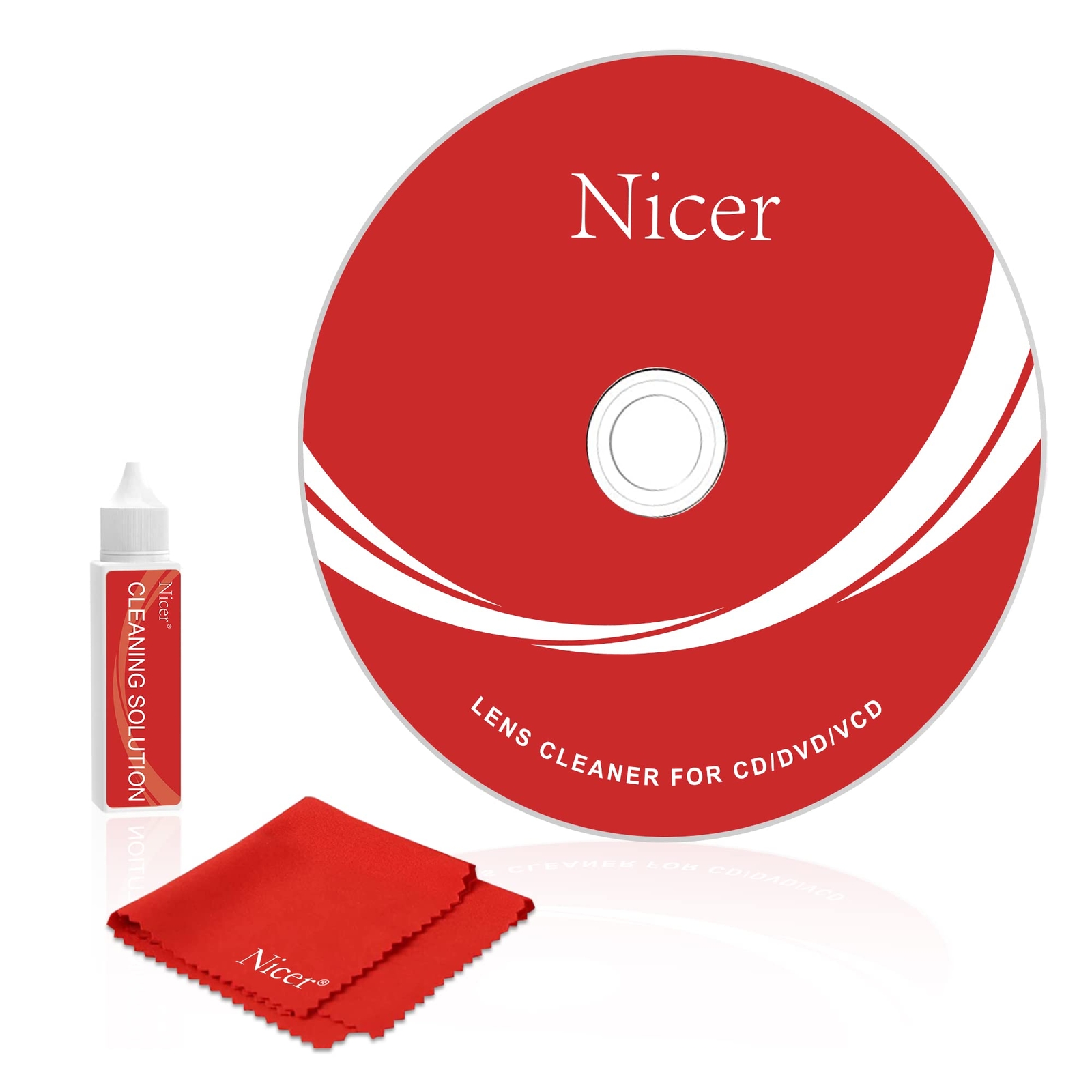 Cd/vcd/dvd Player Cleaner Kit Laser Lens Cleaning Disc With Double Brush Cleanin