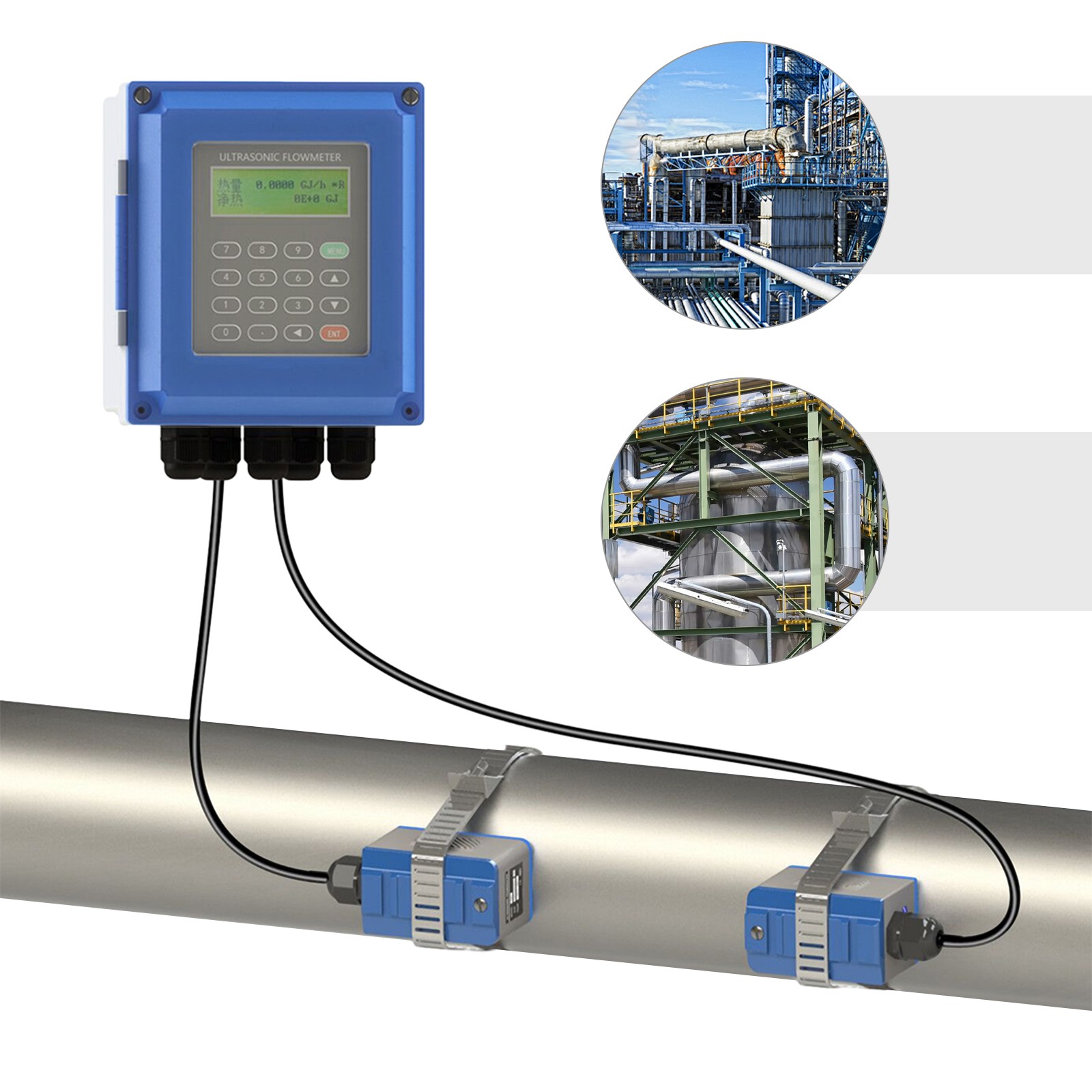 TUF-2000B+TM-1 TS-2 Ultrasonic Flow Meter Flowmeter Module Flowmeters DN20-700mm