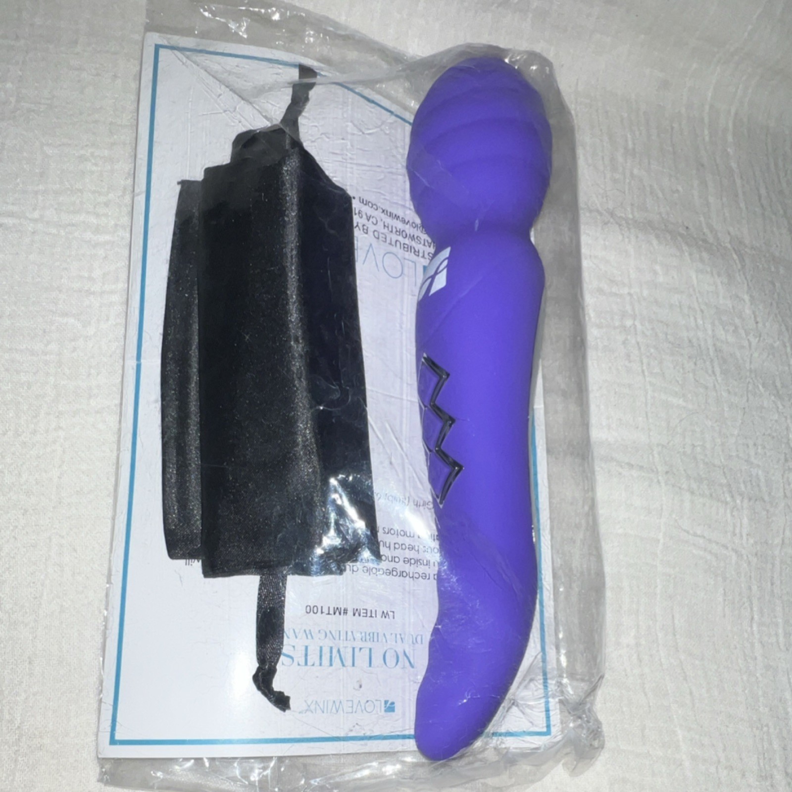 Dual Vibrating Silicone Pleasure Wand USB Rechargeable Included New 10speed