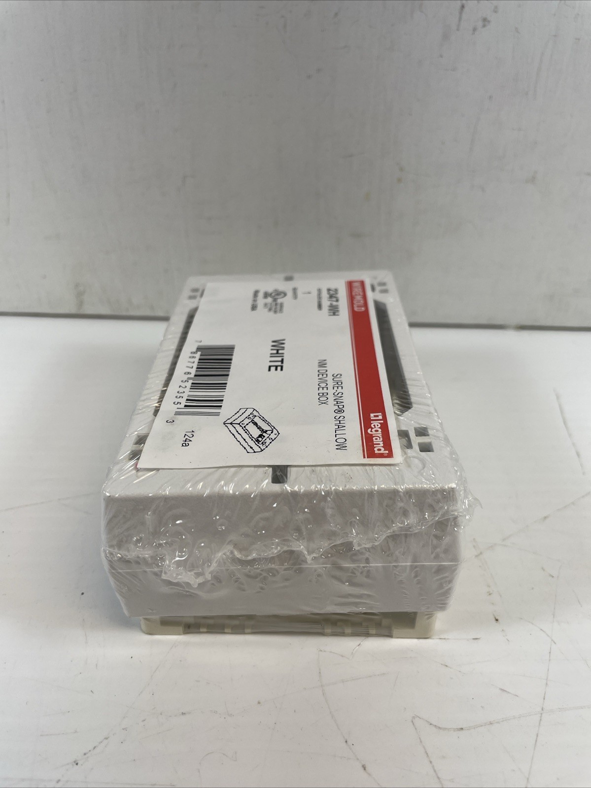 Wiremold 2347-WH Sure-Snap Shallow NM Device Box