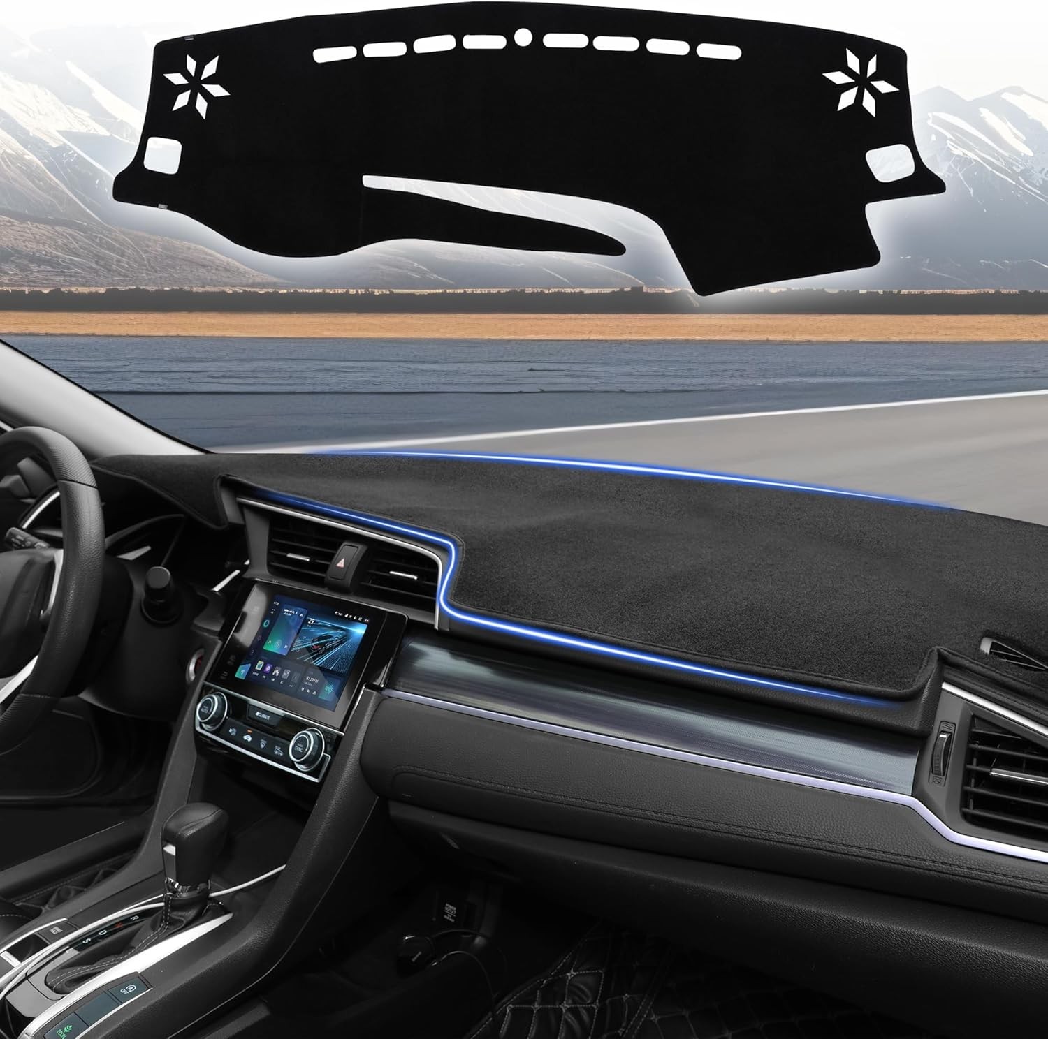 For Highlander 2014-2019 Anti-Slip Sun Protection Pad Car Dashboard Cover Mat