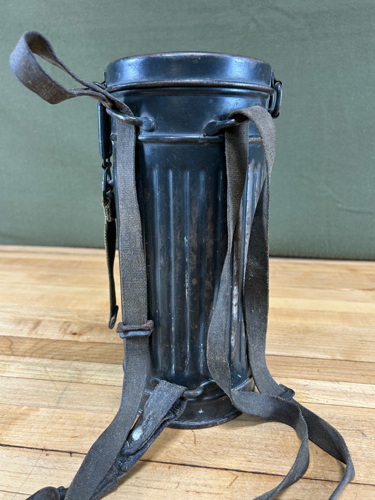 Original WWII German Gas Mask With Canister Can World War 2 Estate Find Surplus