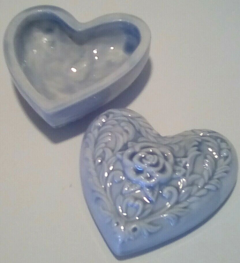 Ceramic Heart Trinket Box