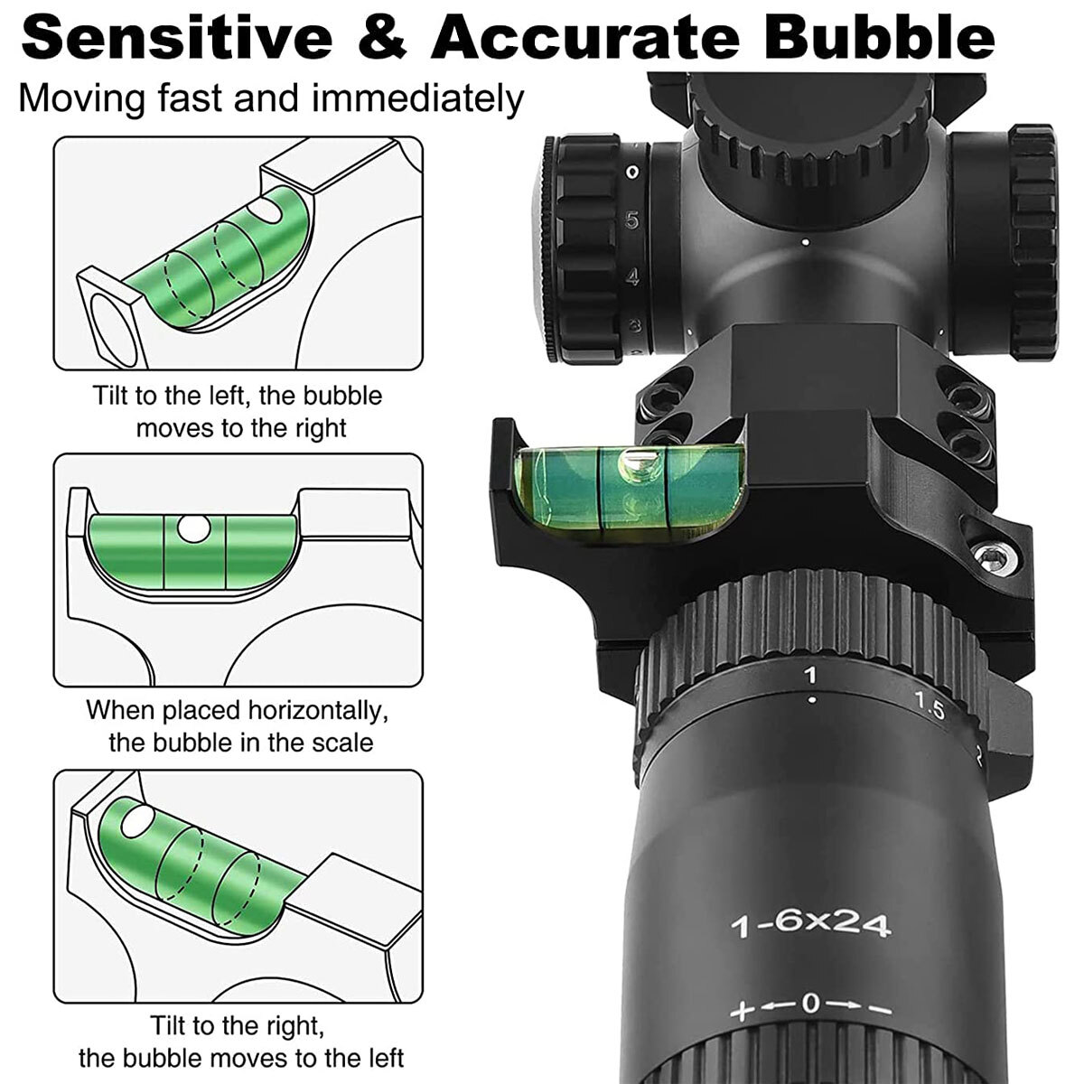 Scope Bubble Level, Scope Leveling Kit, Scope Mounting Tool For 34mm Tubes Mount
