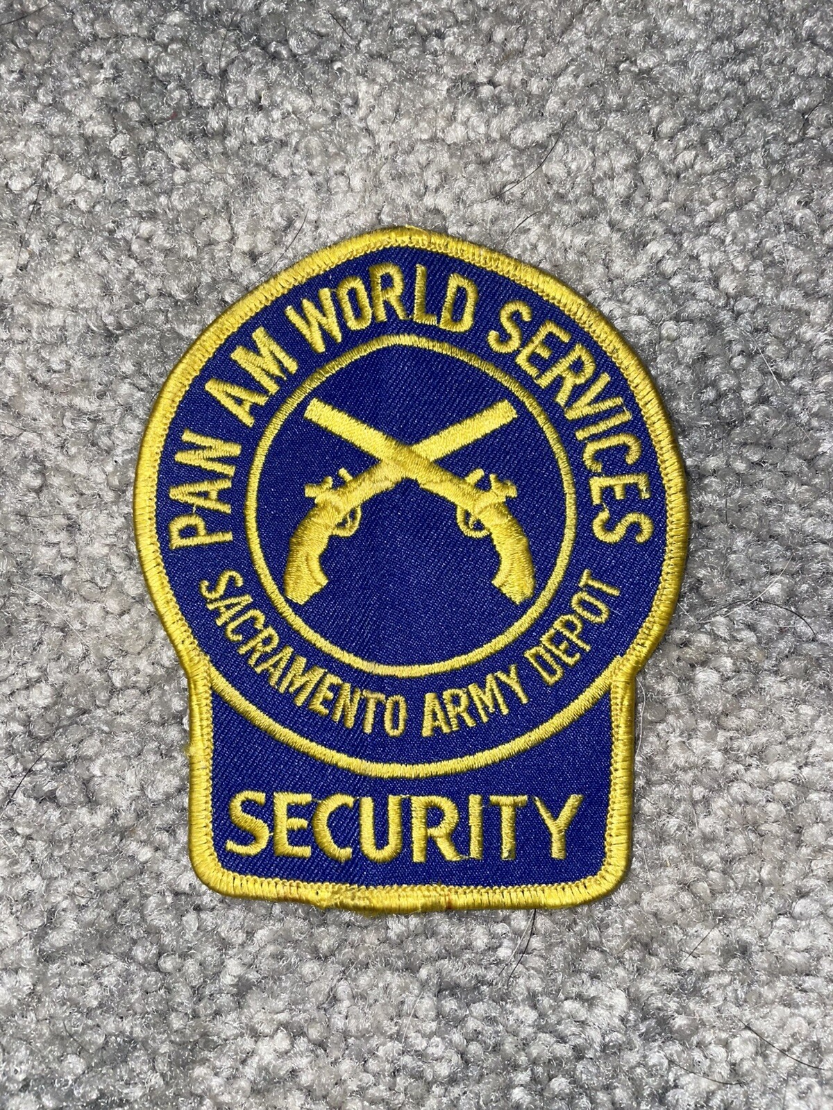 CALIFORNIA 1970s Sacramento Army Depot Security Patch - Pan Am World Services ￼