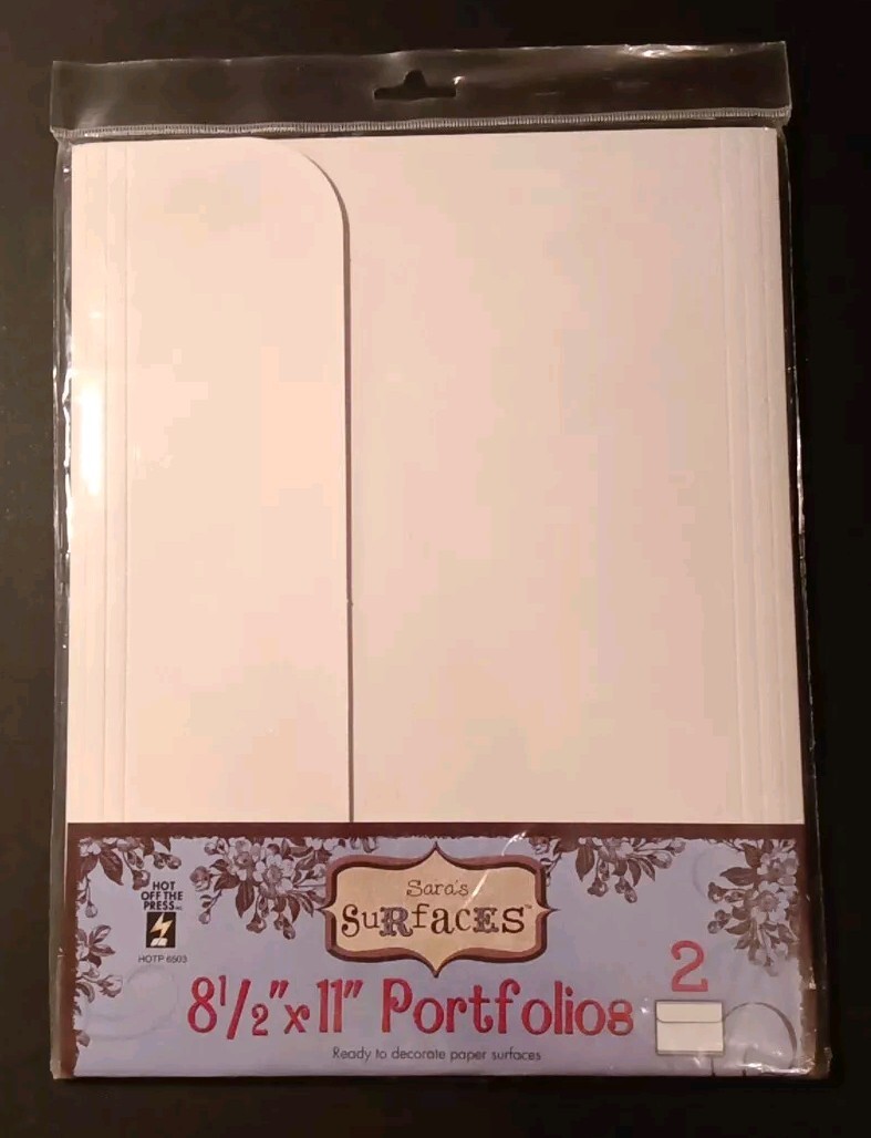 HOT OF THE PRESS-SARA'S SURFACES - 8 1/2" x 11" PORTFOLIOS (2 in package)