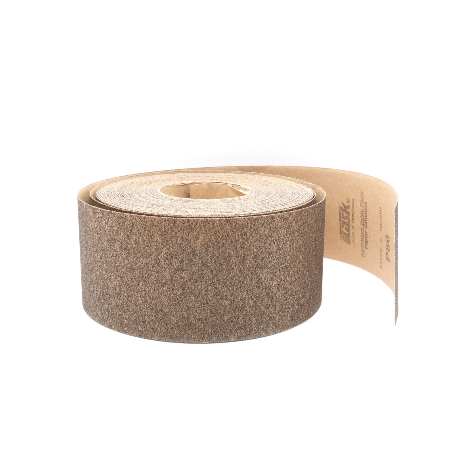 Task T31205 3-1/2-Inch by 50 Yards Aluminum Oxide Sandpaper Roll, 80 Grit