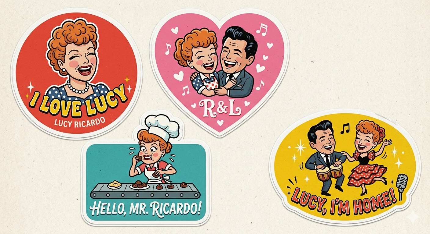 4 I Love Lucy  Decal Stickers Phone Laptop