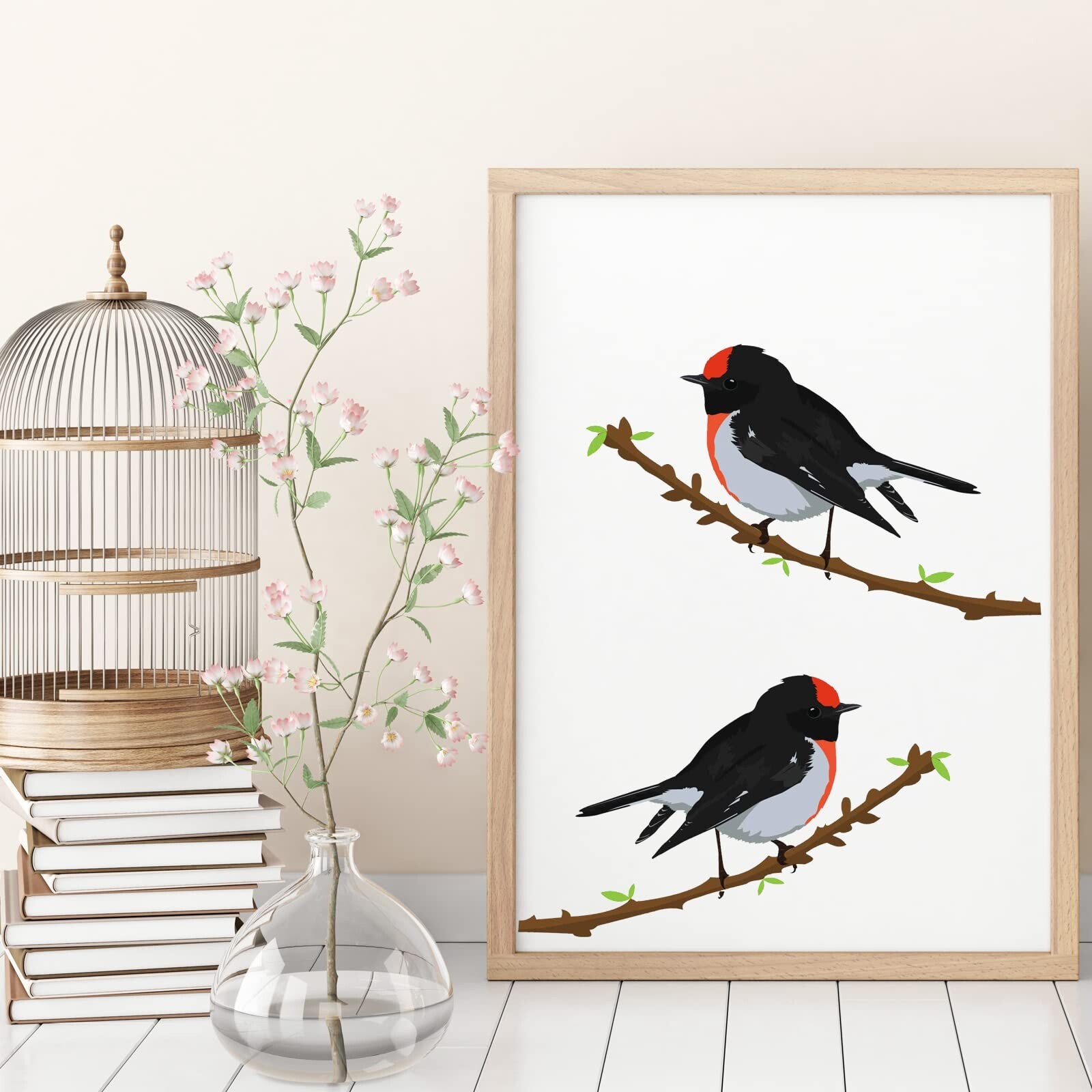 20 Pieces Bird Stencils for Painting Reusable Animal plante Spring Stencil , ...