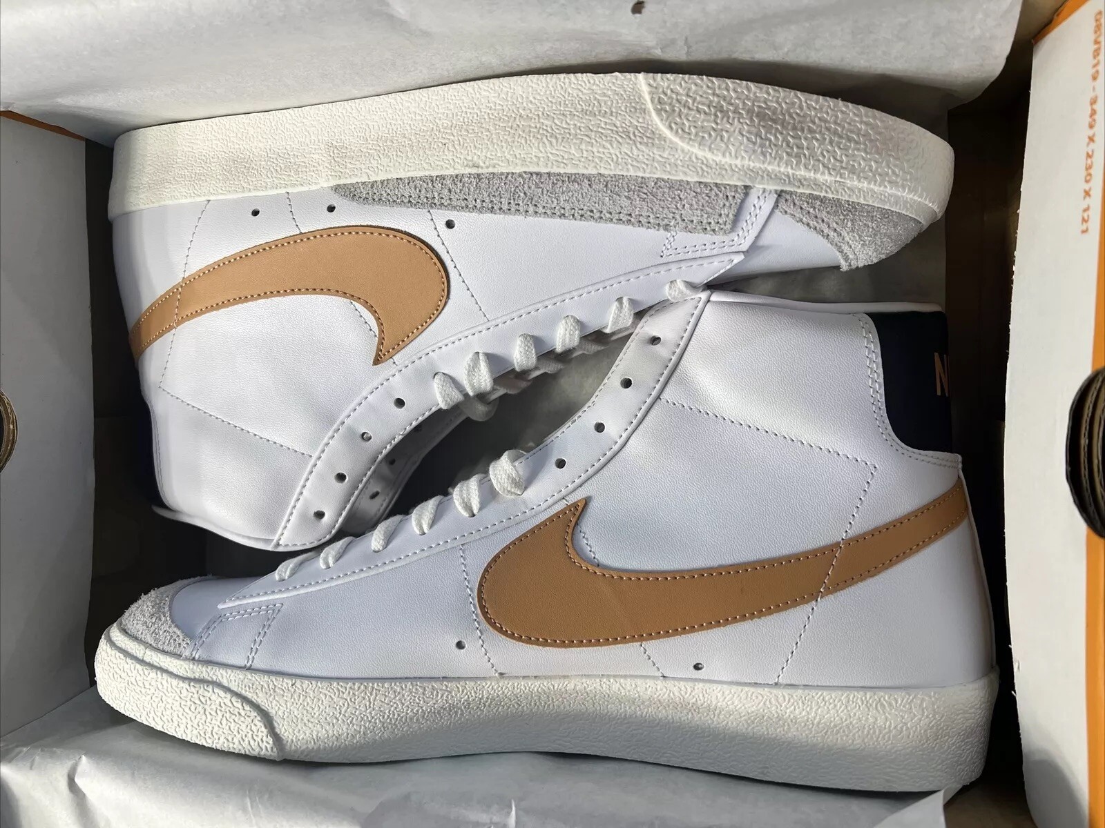 Nike Blazer Mid '77 Vintage Shoes “White/Amber Brown” (US M13/W14.5) BQ6806 125