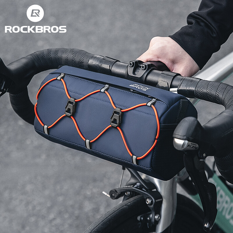 ROCKBROS Bicycle Handlebar Bag Front Bag Shoulder Bag Waterproof Reflective Bag
