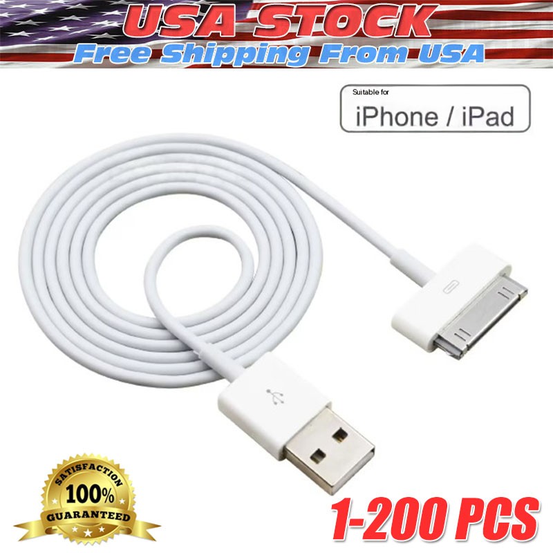 3FT 30 pin USB Charging Data Cable Cord for iPad 1/2/3 iPod Nano 1-6 LOT