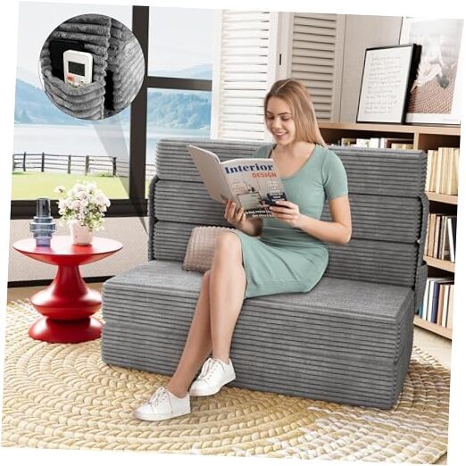 5-Fold Convertible Sofa Bed with 18-Inch Backrest – Folding Sofa Bed Chair for