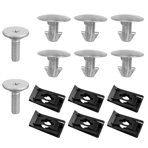 Car Engine Splash Shield Hardware Kit, Engine Lower Cover Pin Screw Bolt, 14PCS