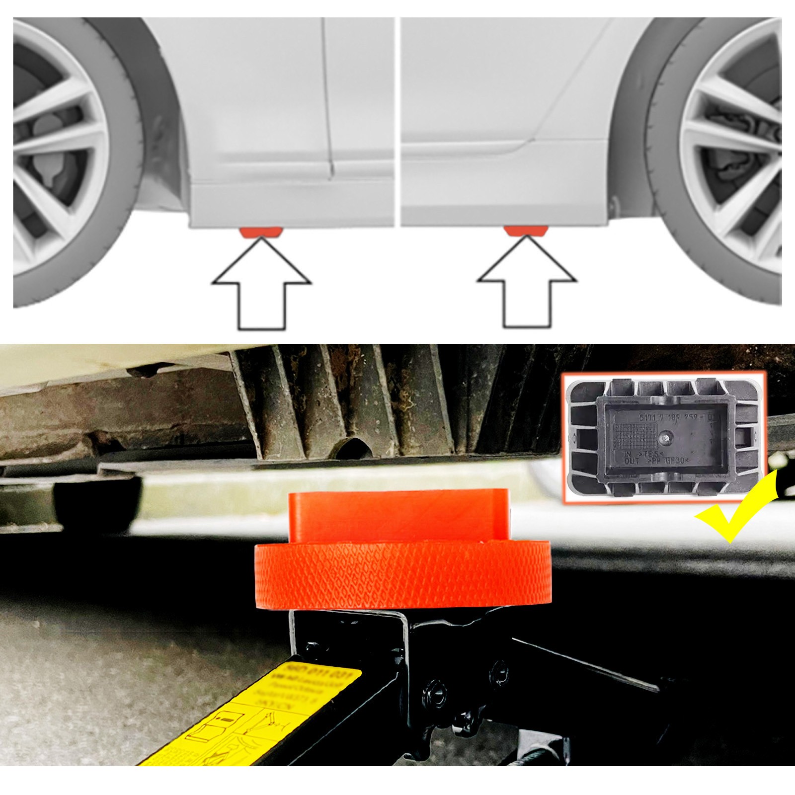 x4 For BMW 1 3 5 X3 X5 E46 E39 E60 E90 Floor Jacking Point Jack Lift Pad Adapter