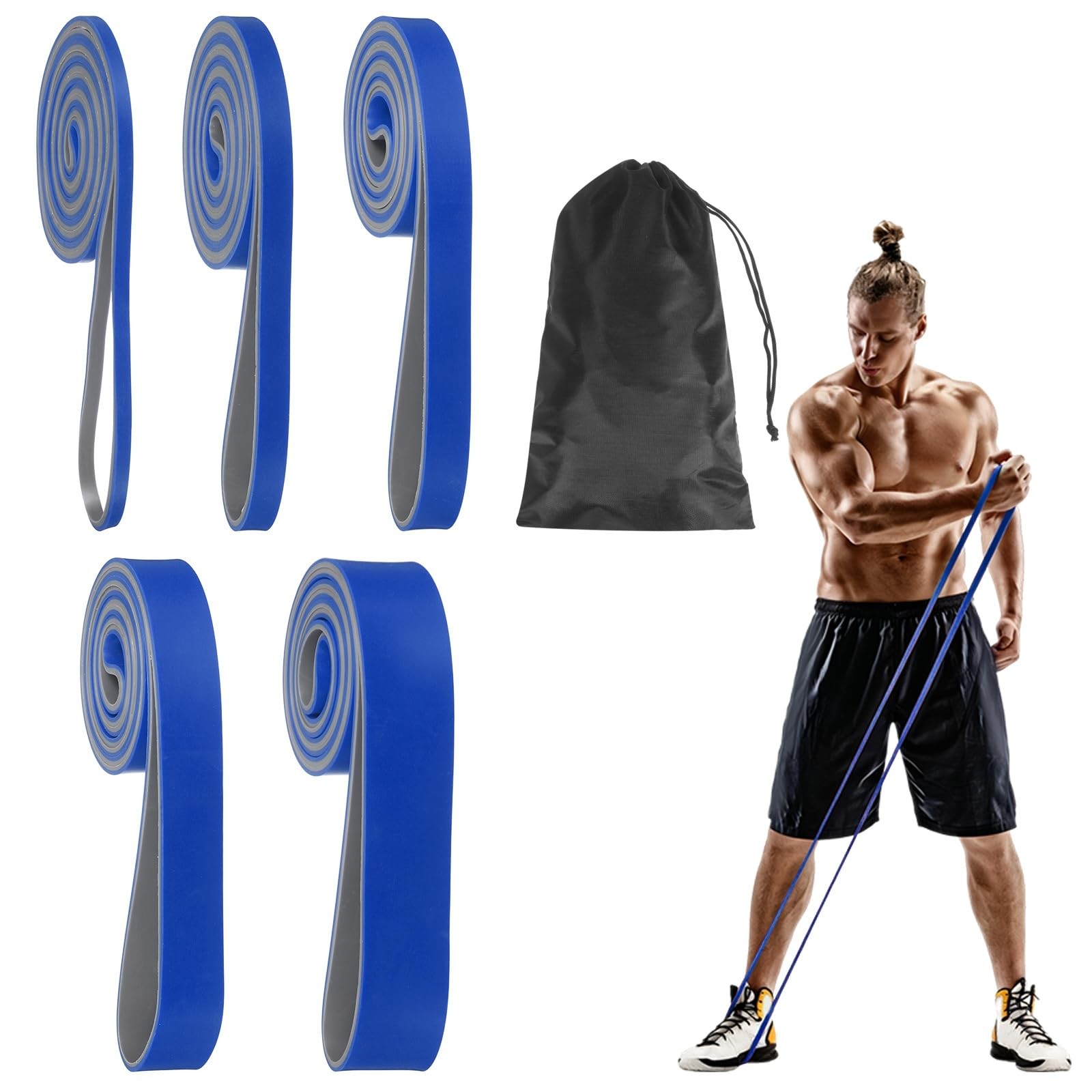 Resistance Bands for Working Out, Pull Up Bands, 5 Levels Pull Up Assistance ...