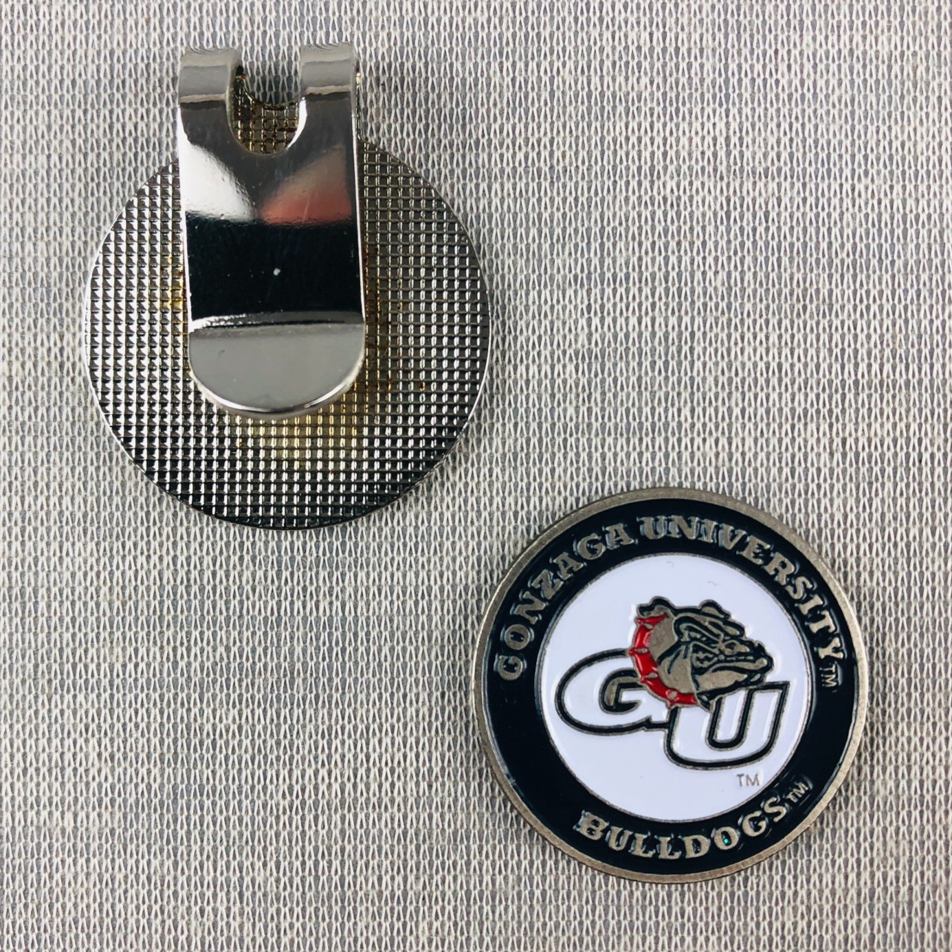 Gonzaga University Bulldogs Golf Ball Marker Magnetic Hat Clip 2-sided ZAGS GU