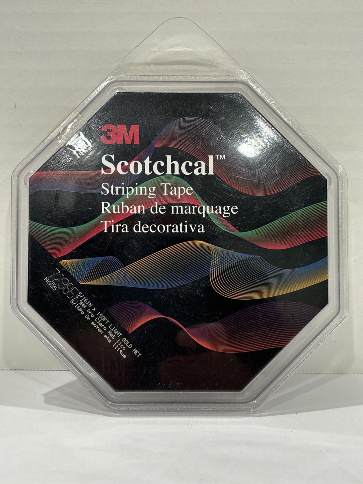 3M Scotchcal Light Gold Metallic 72385 Double Pin Striping Tape 5/16" x 150'