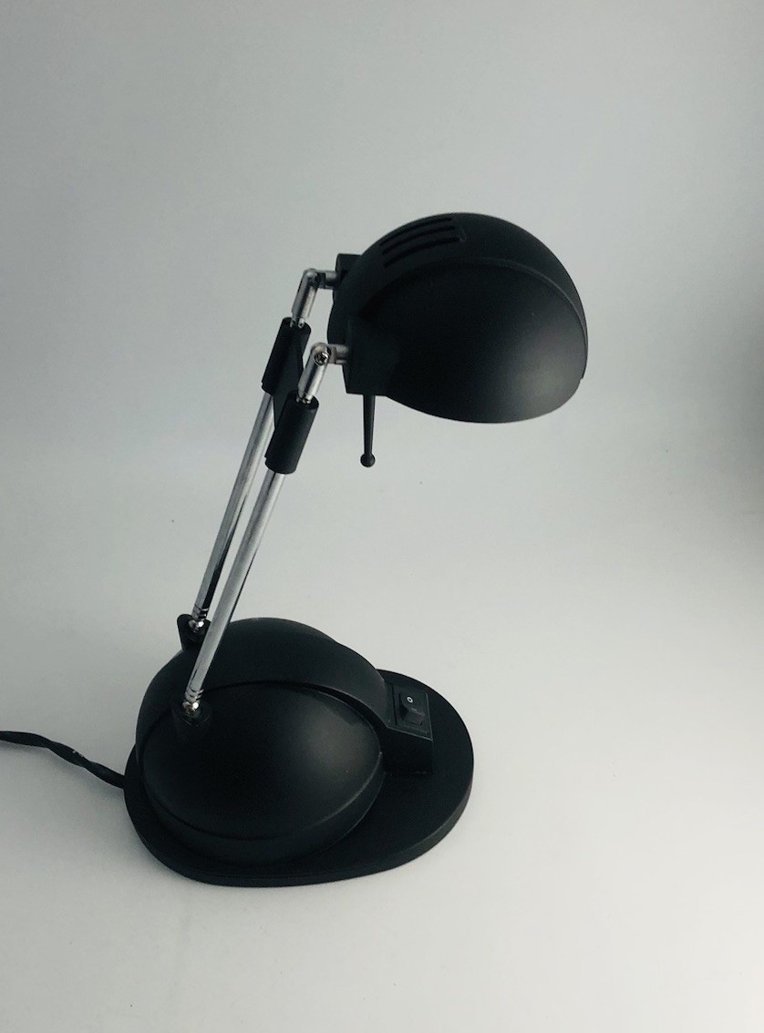 Ring Lighting Desk Lamp Halogen Telescopic - Black