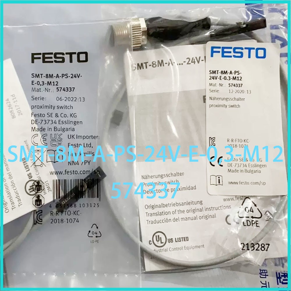 Fully Tested Festo SMT-8M-A-PS-24V-E-0,3-M12 574337 Magnetic switch controller