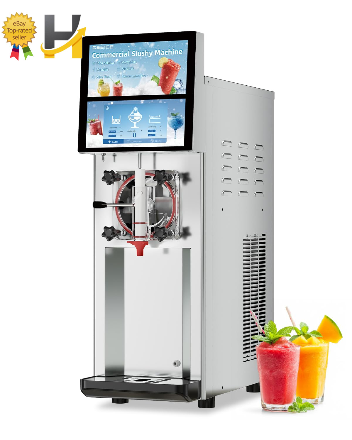 Slushie Machine Commercial 18 Minute First Batch 3.2 Gals Capacity Margarita Mac