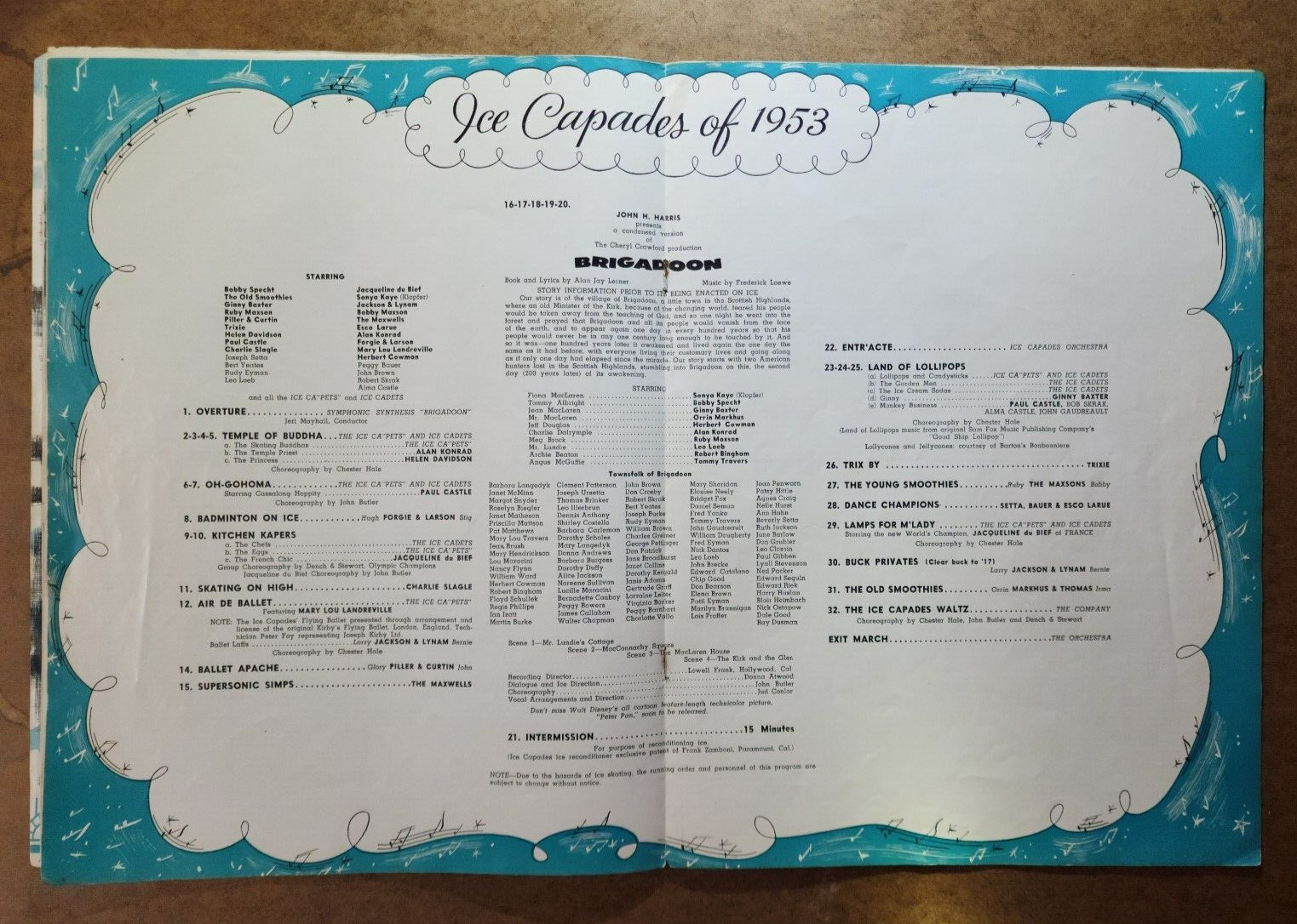 Vtg 1953 ICE CAPADES Program - Ice Skating / Figure Skating