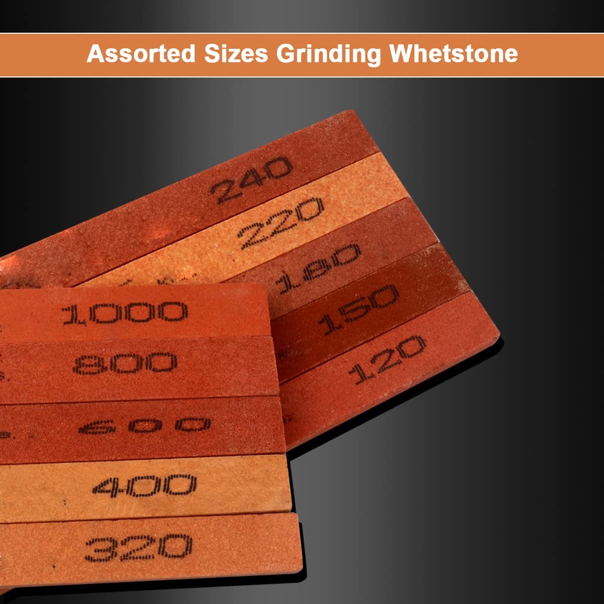 CBRIGHT 10pcs Sharpening Stone Set-10 Grit Assorted Sizes Whetstone Sharpener...