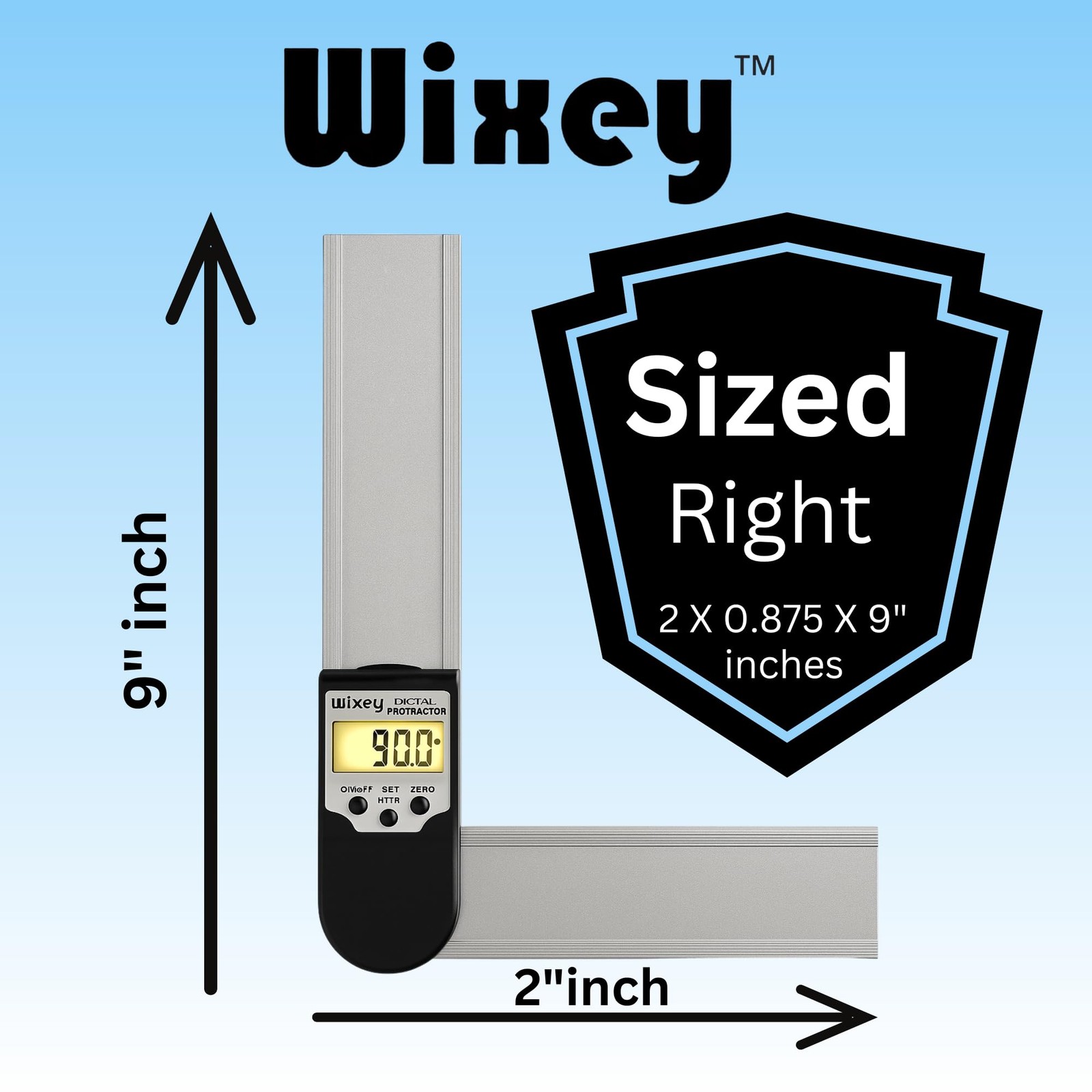 8'' Digital Protractor – Durable Angle Measuring Tool w/Magnetic Edges for Ta...