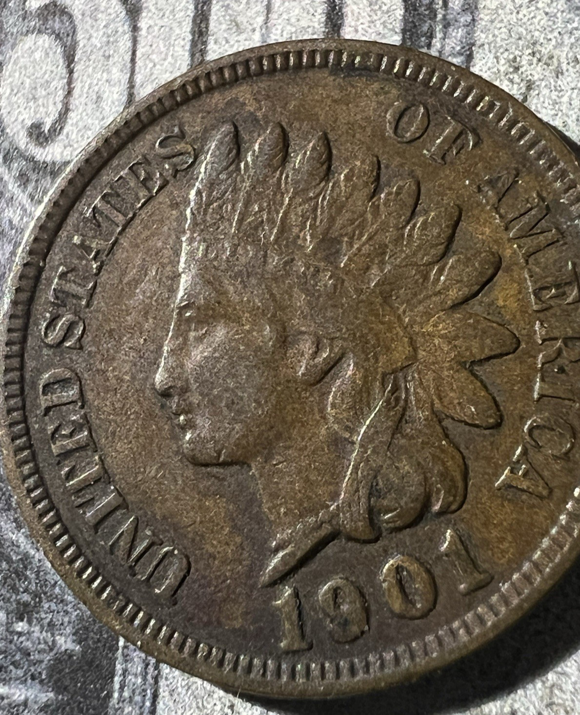 1901 Indian Head Cent Penny - Note "LIBERTY" in Pics - Higher Grade