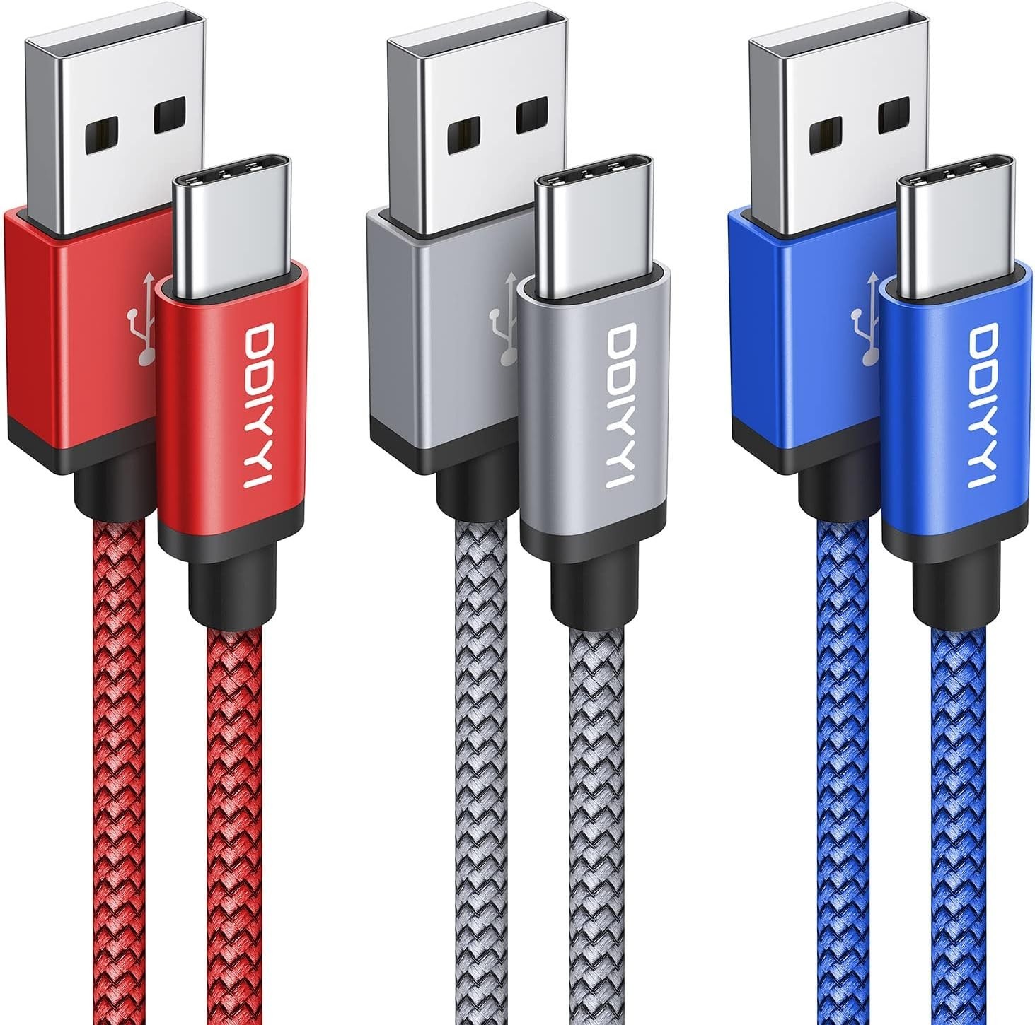 Long USB C Cable Ft 3-Pack, USB to USB C Cable Ft Fast Charging, USBA to US