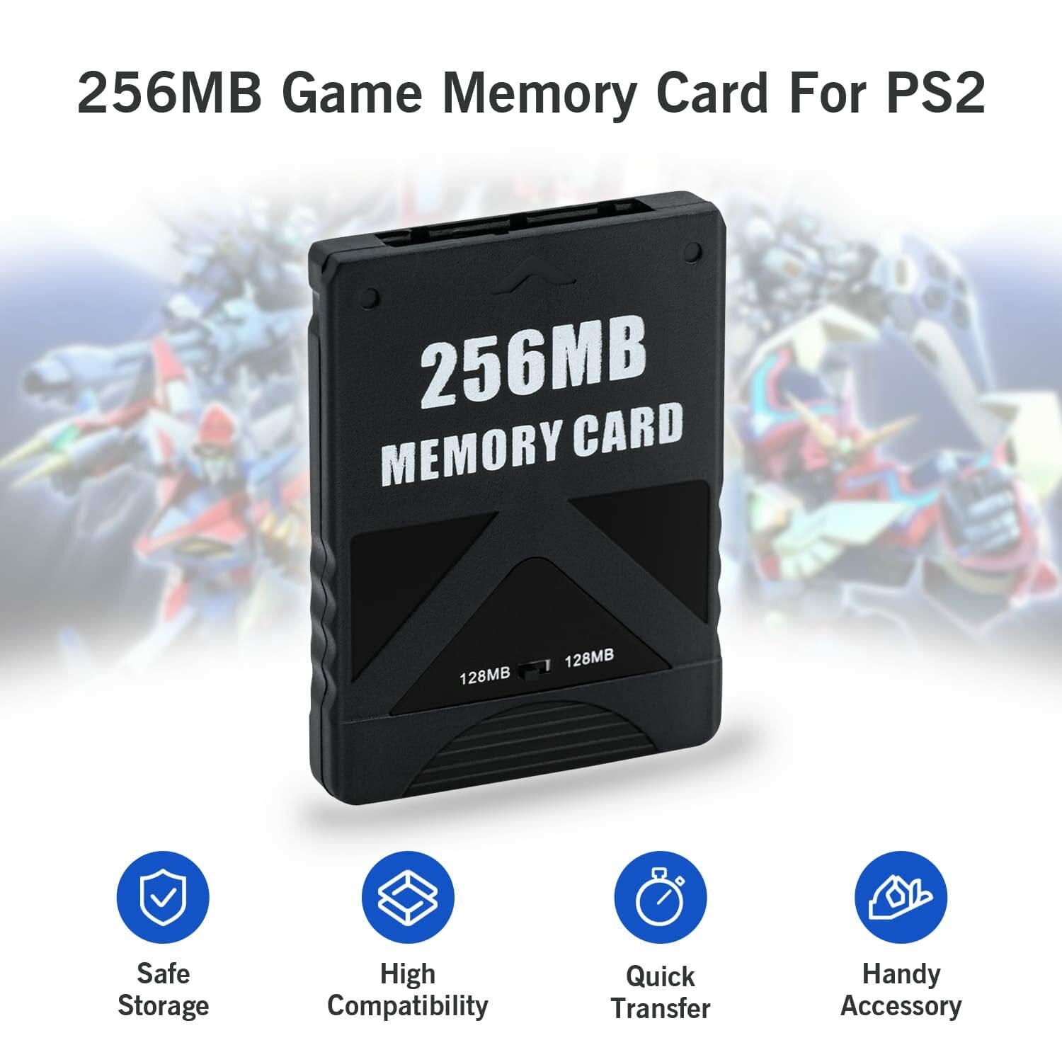 Playstation 2 Memory Card 256MB Saved Game Data High Speed For Sony PS2 Console