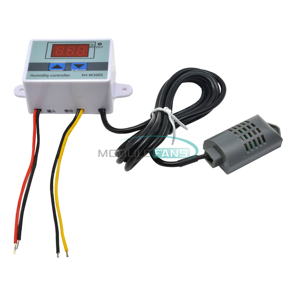 Digital LED Humidity Controller W3005 Hygrometer Switch Sensor 12V 24V 110-220V