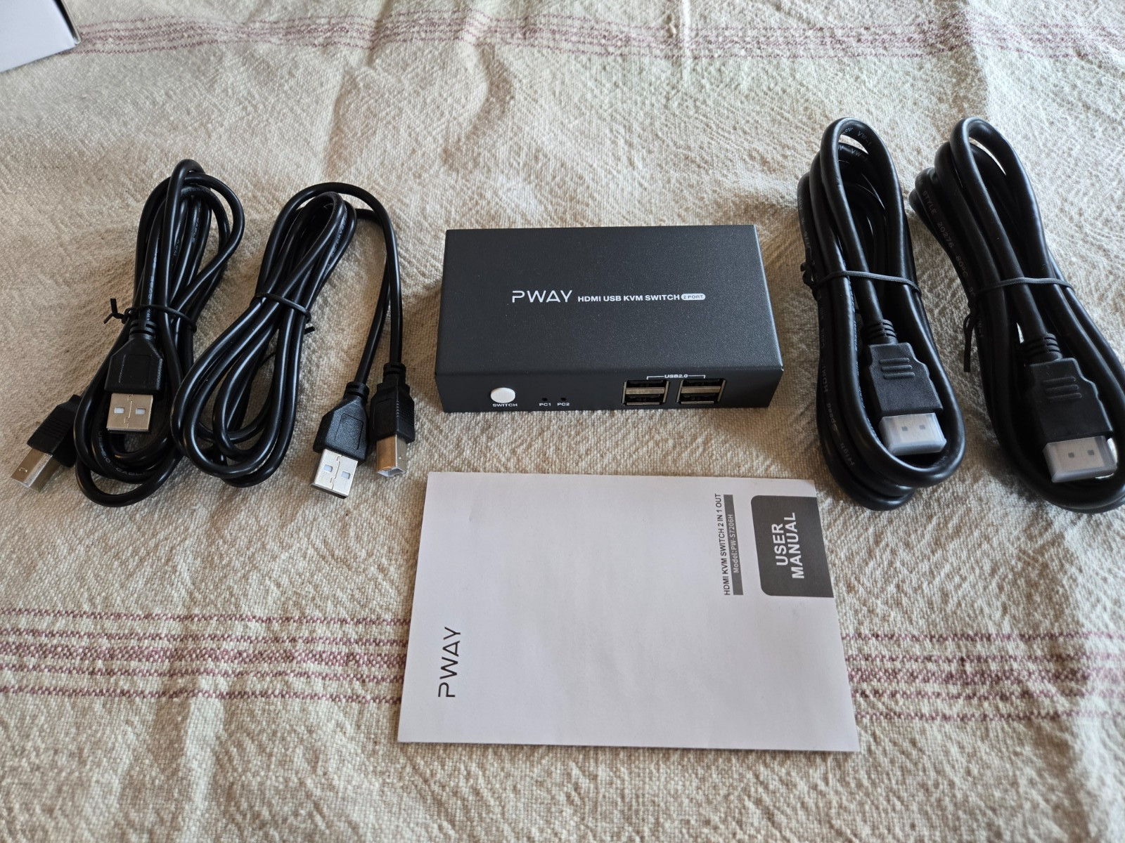PWAY HDMI KVM S7206H Switch 2 in 1 out New in Box Free Shipping USA
