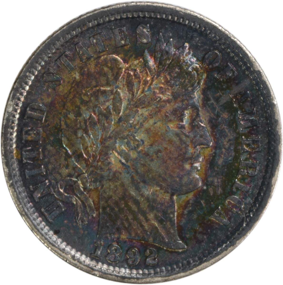 1892 Barber Silver Dime AU Uncertified #1249
