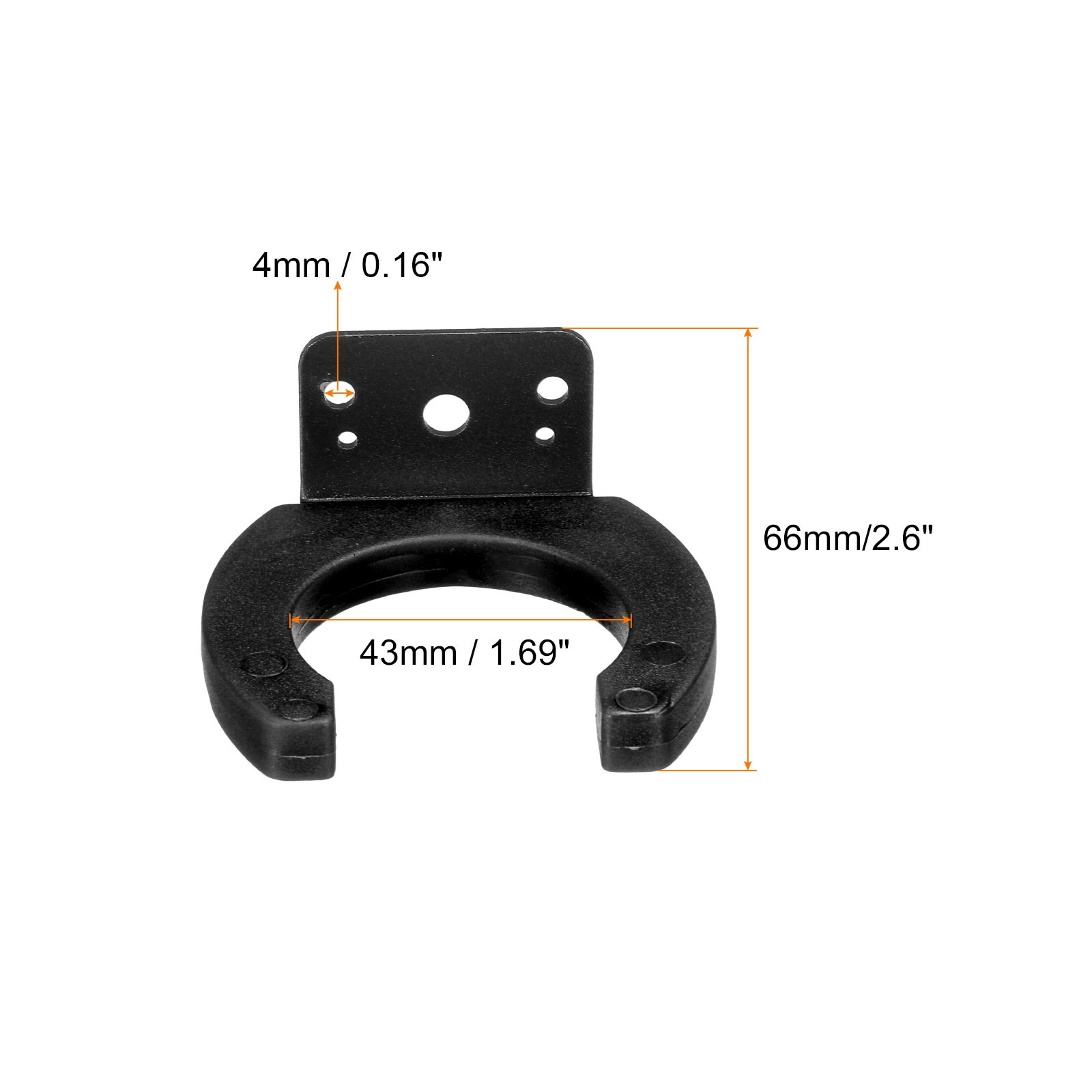 2 x Microphone Holders Wall Mounted Mic Holder Microphone Hook Stands Black