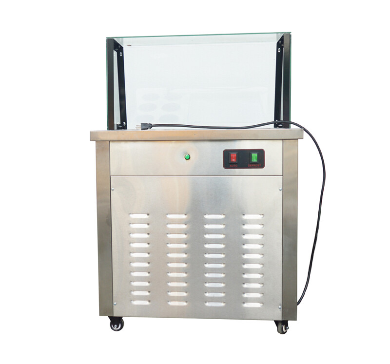 Commercial Rolled Ice Cream Machine, Ice Roll Machine Yogurt Cream Machine 110V