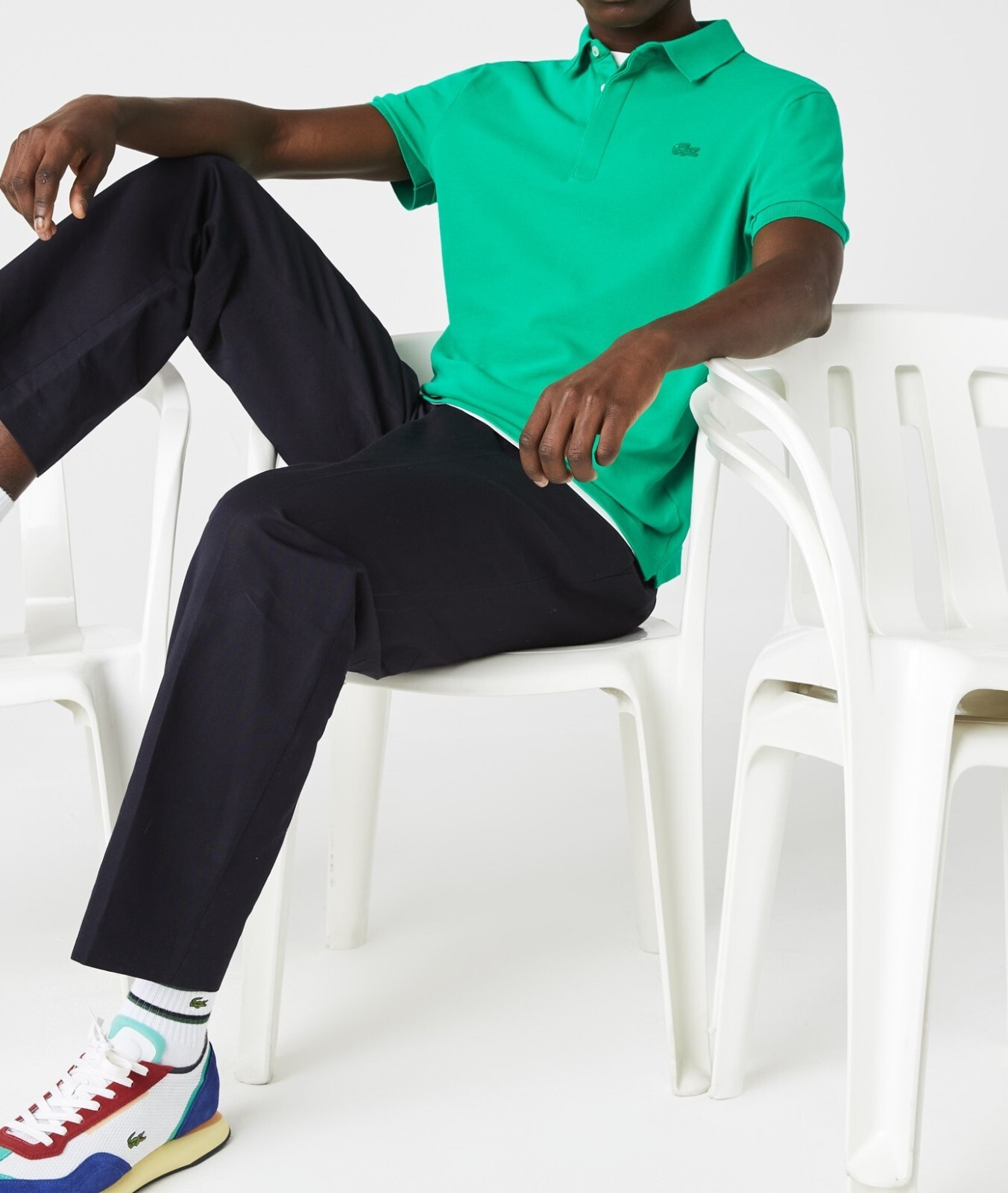 Lacoste Stretch Cotton Paris Regular Fit Polo Shirt, Green, XXL