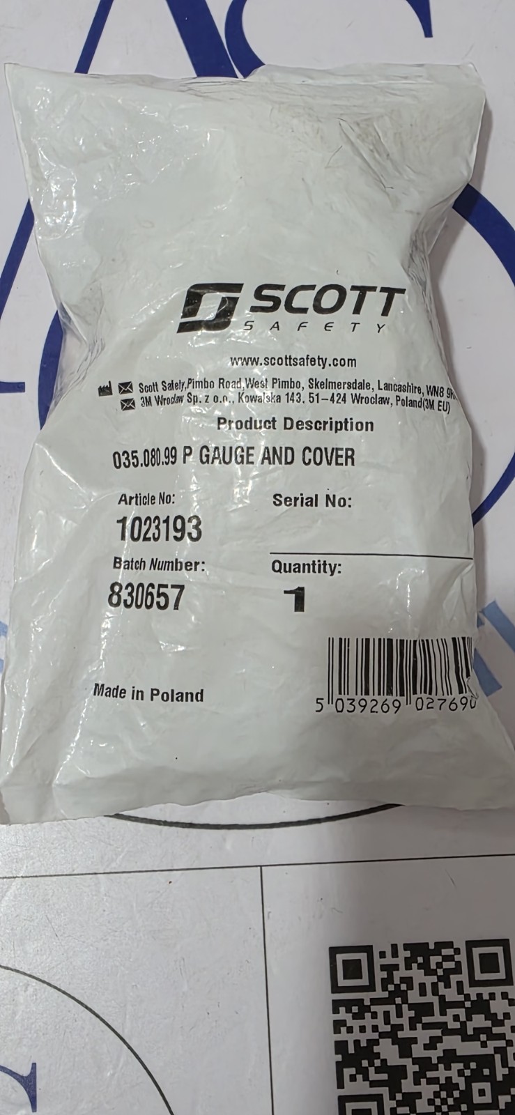 3m Scott Scba Gauge And Cover Spare