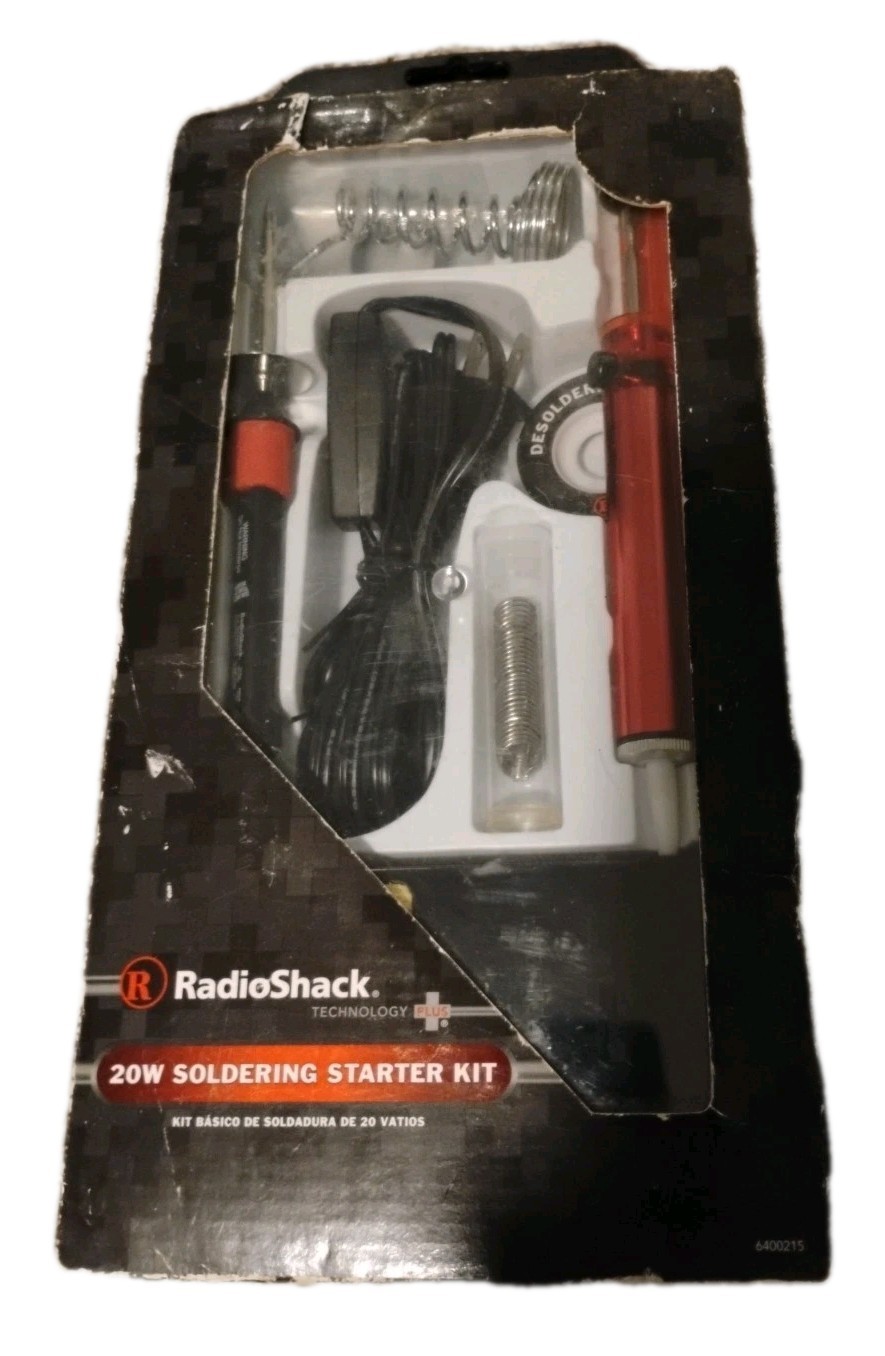 Radio Shack 20W Soldering Starter Kit Radioshack Soldering Iron Solder 6400215