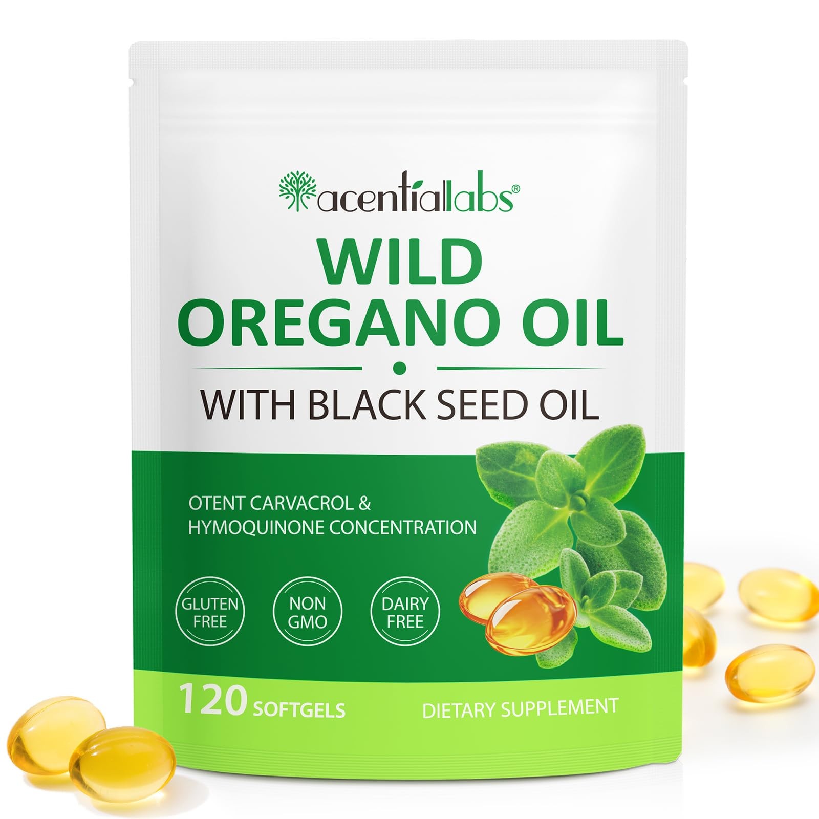 Oil of Oregano with Black Seed Oil, 120 Count (Pack 1)