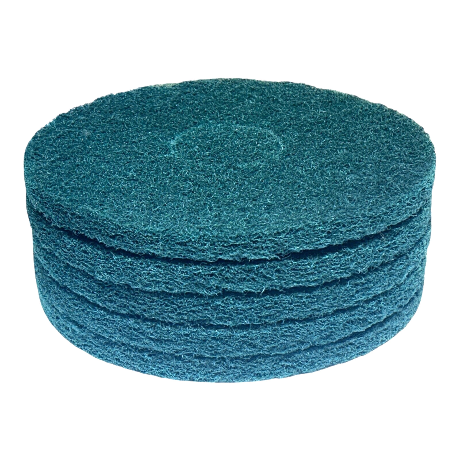 Tough Guy Deep Scrubbing Nylon/Polyester Pad, 12 in Diameter Green, PK5 402W27