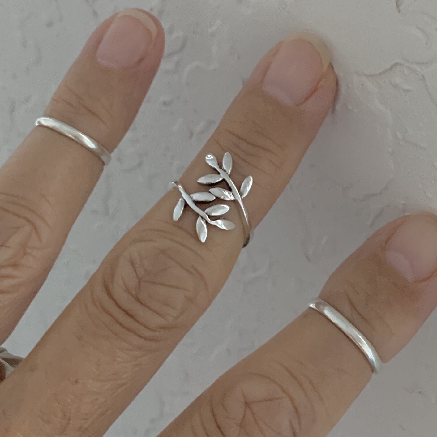 Sterling Silver Leaves Toe Ring, Leaf Ring, Silver Rings, Tree Ring